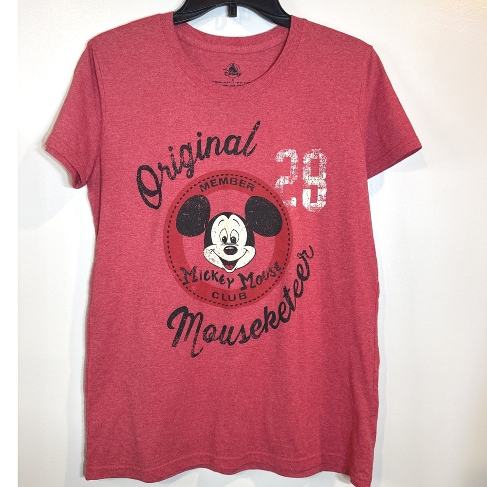 Disney Mickey Mouse Club Original Member T Shirt Red XS Unisex Adult Graphic Tee